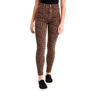 American Eagle Cheetah Print Skinny Jeans
